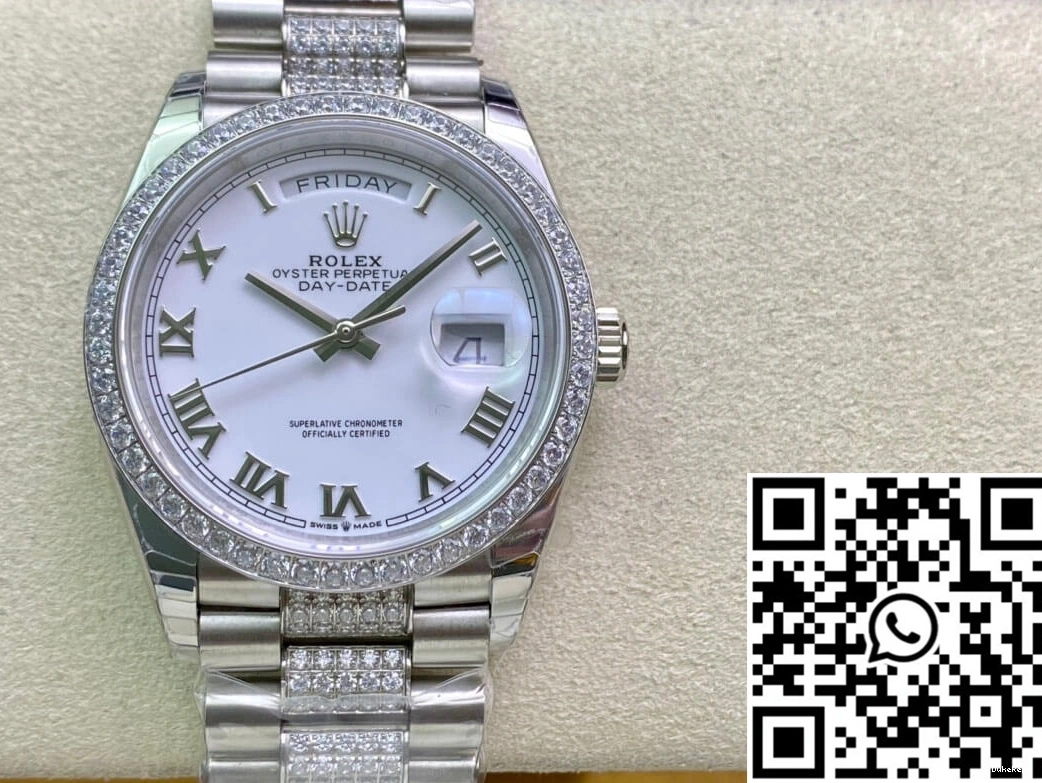 M128349RBR-0026 Diamond-Set EW Factory Date Day Rolex Bezel 1212